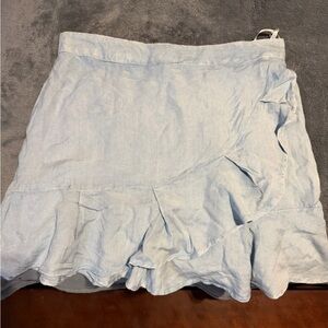 Light Blue Ruffled Skirt
